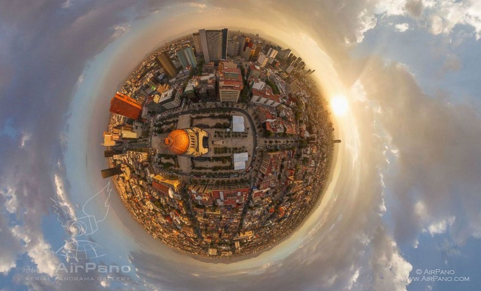 Foto van Airpano met een vissenooglens van Mexico-Stad