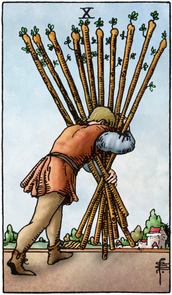 tarotkaart staven