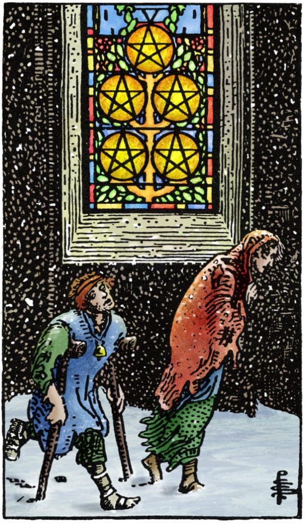 tarotkaart pentakels