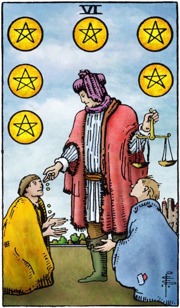 tarotkaart pentakels